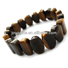 Tigereye Gemstone Oval Spacer perles stretch bracelet